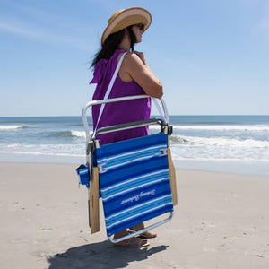 Tommy Bahama 4 Position Easy N Easy Out Beach Chair - Blue Stripe