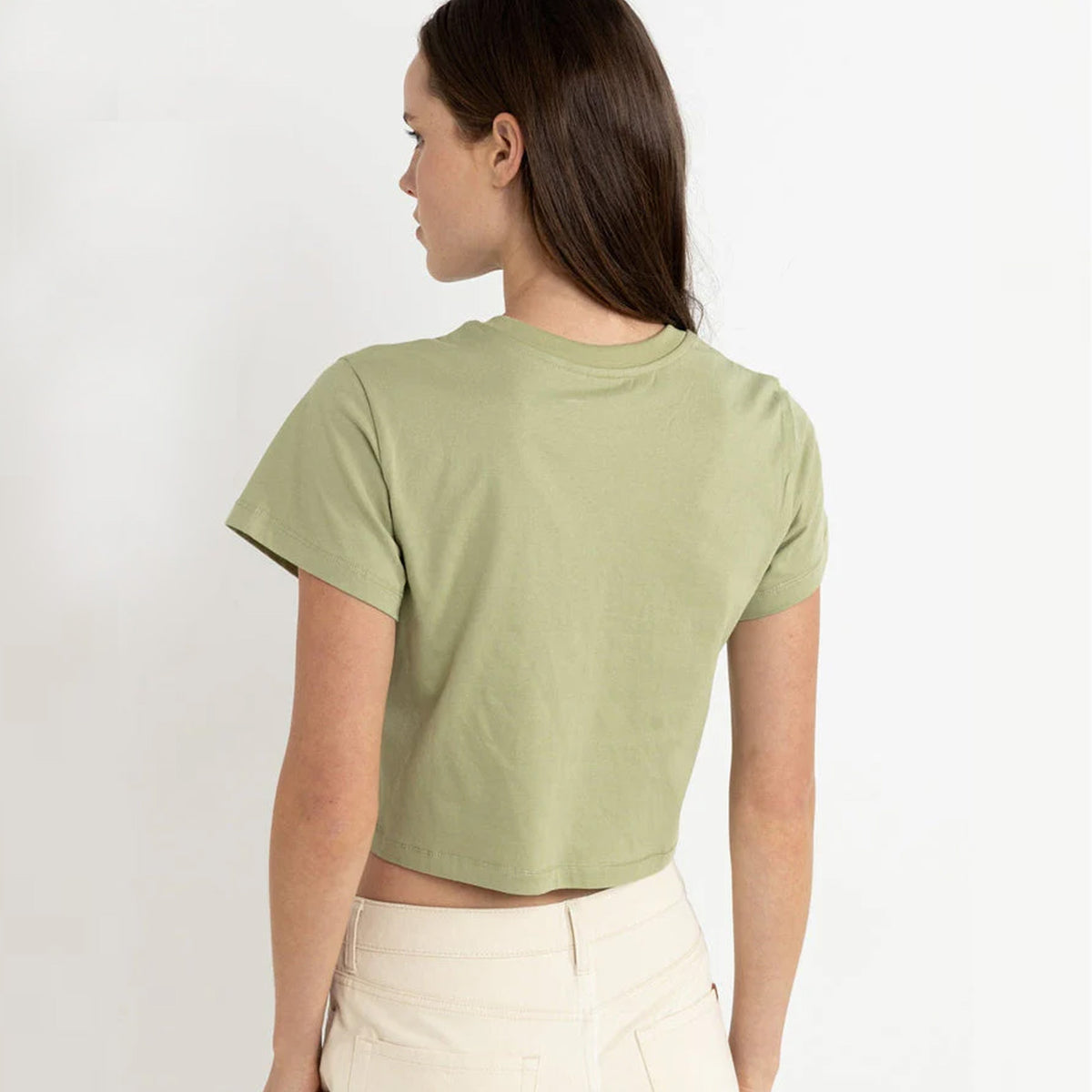 Rhythm Sun Crop Crew Women's S/S T-Shirt - Sage
