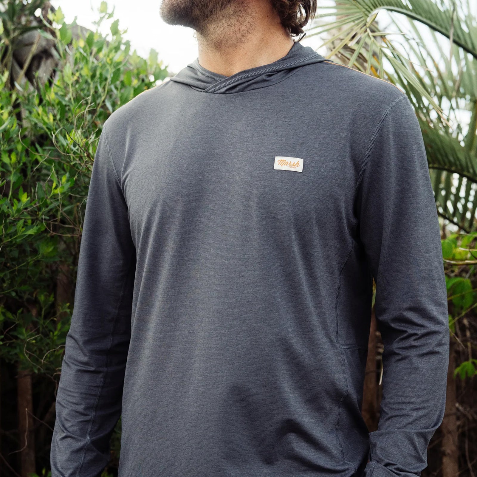 Marsh Wear High Noon HD Performance Men's L/S Hoodie - Charcoal Heather