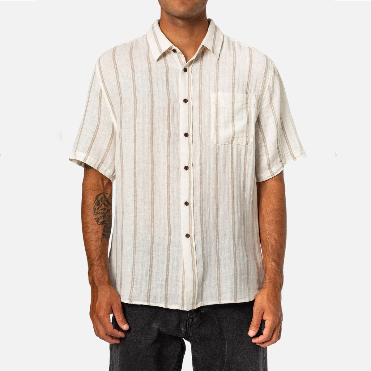 Katin Alan Men's S/S Woven Shirt - Vapor Grey