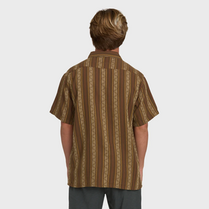 Billabong Sundays Jacquard Woven Men's S/S Dress Shirt - Vintage Khaki