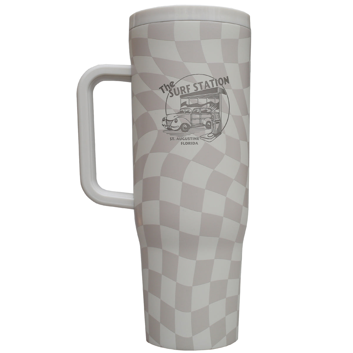 Corkcicle x Surf Station Cruiser 40oz Tumbler - Wavy Checkerboard