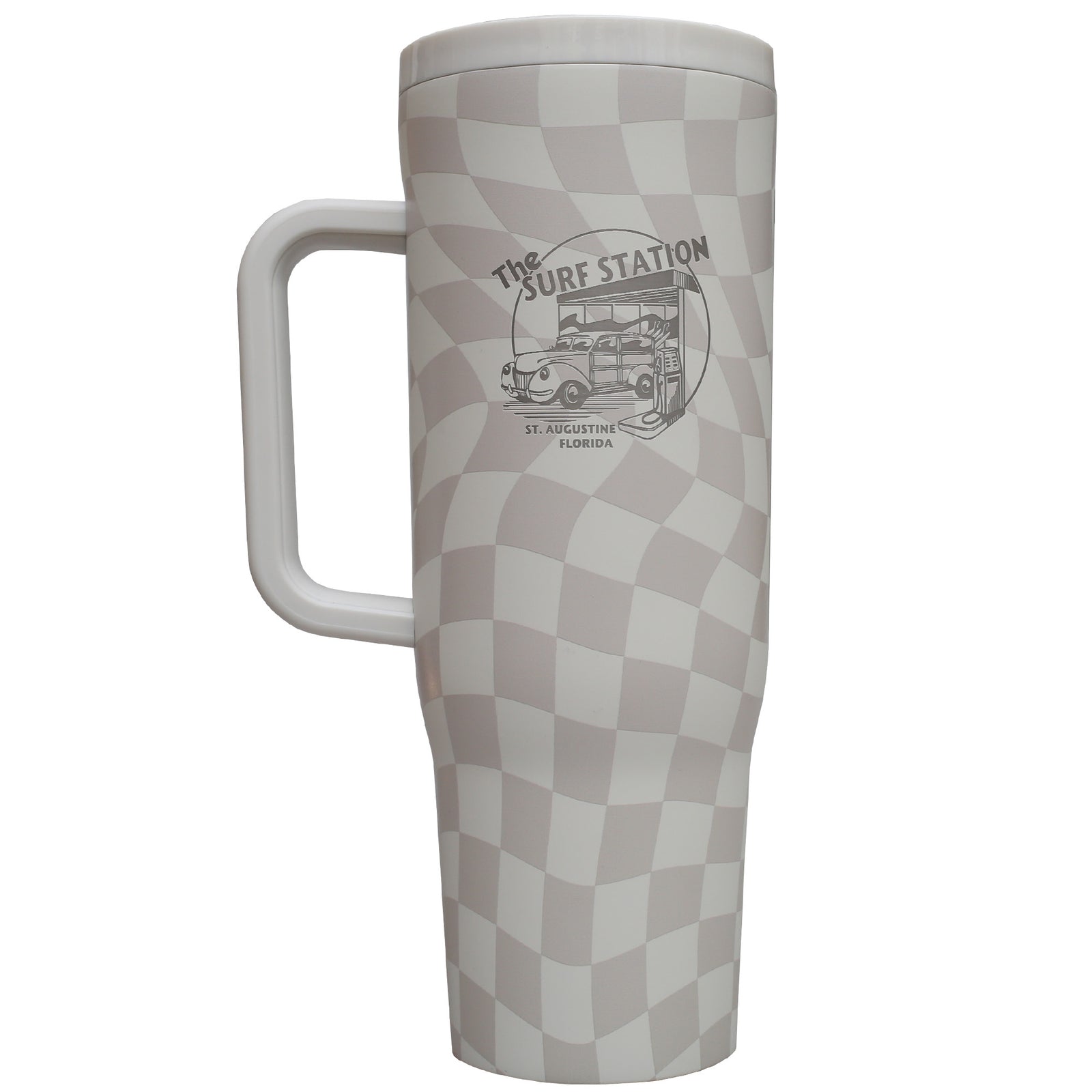 Corkcicle x Surf Station Cruiser 40oz Tumbler - Wavy Checkerboard