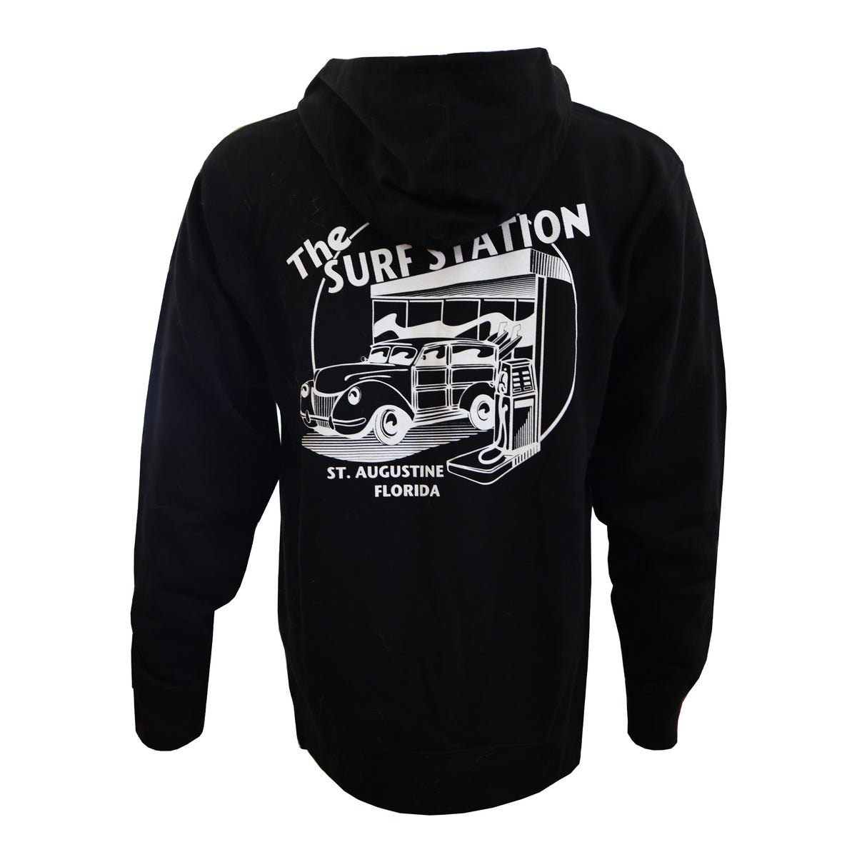 Surf Station Woody Zip-Up Men's L/S Hoodie - Black