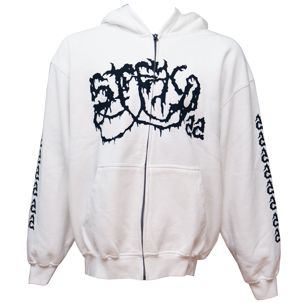 Steko Zuma Men's L/S Hoodie - White - Surf Station Store