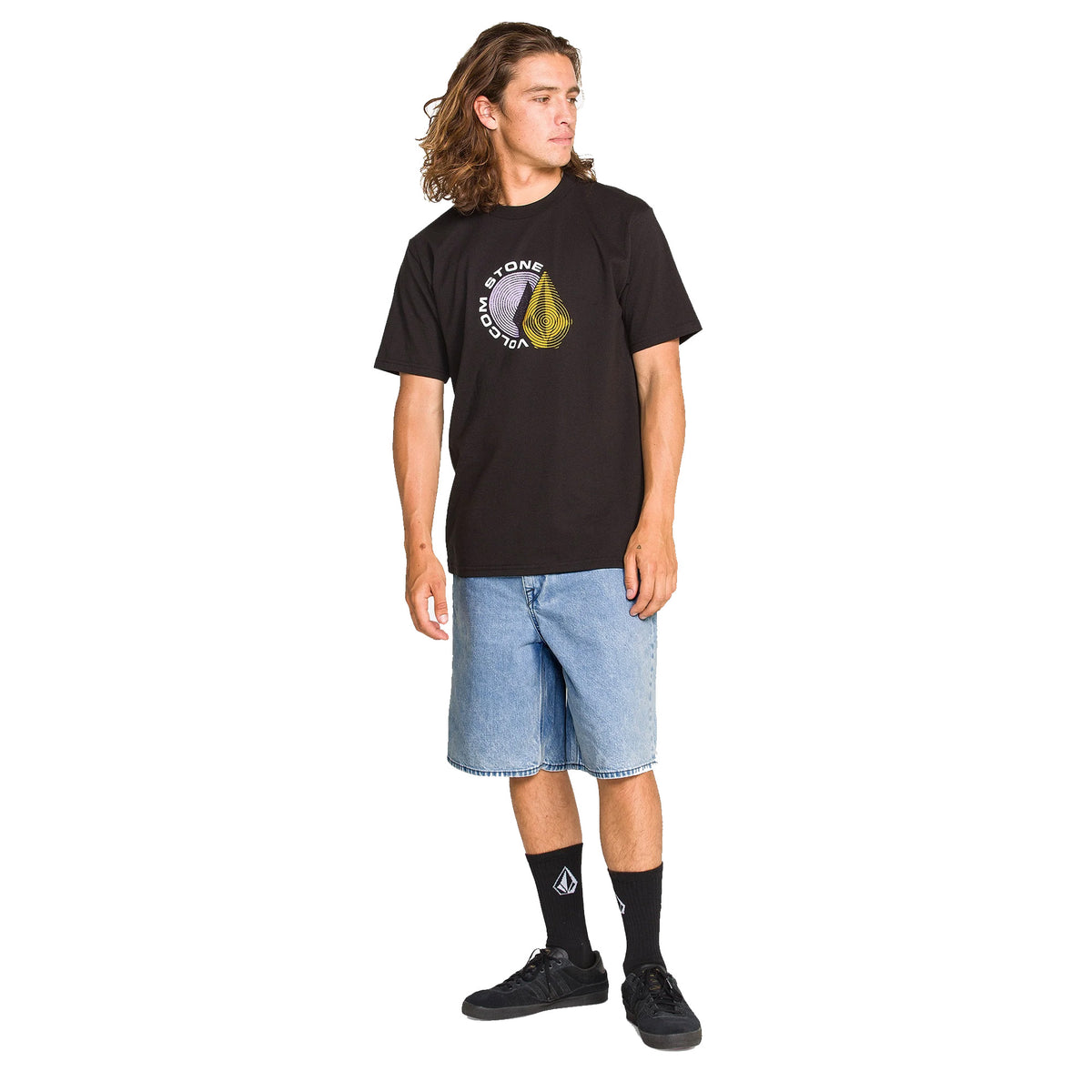 Volcom Billow Denim 22" Men's Walkshorts - Aqua Blue