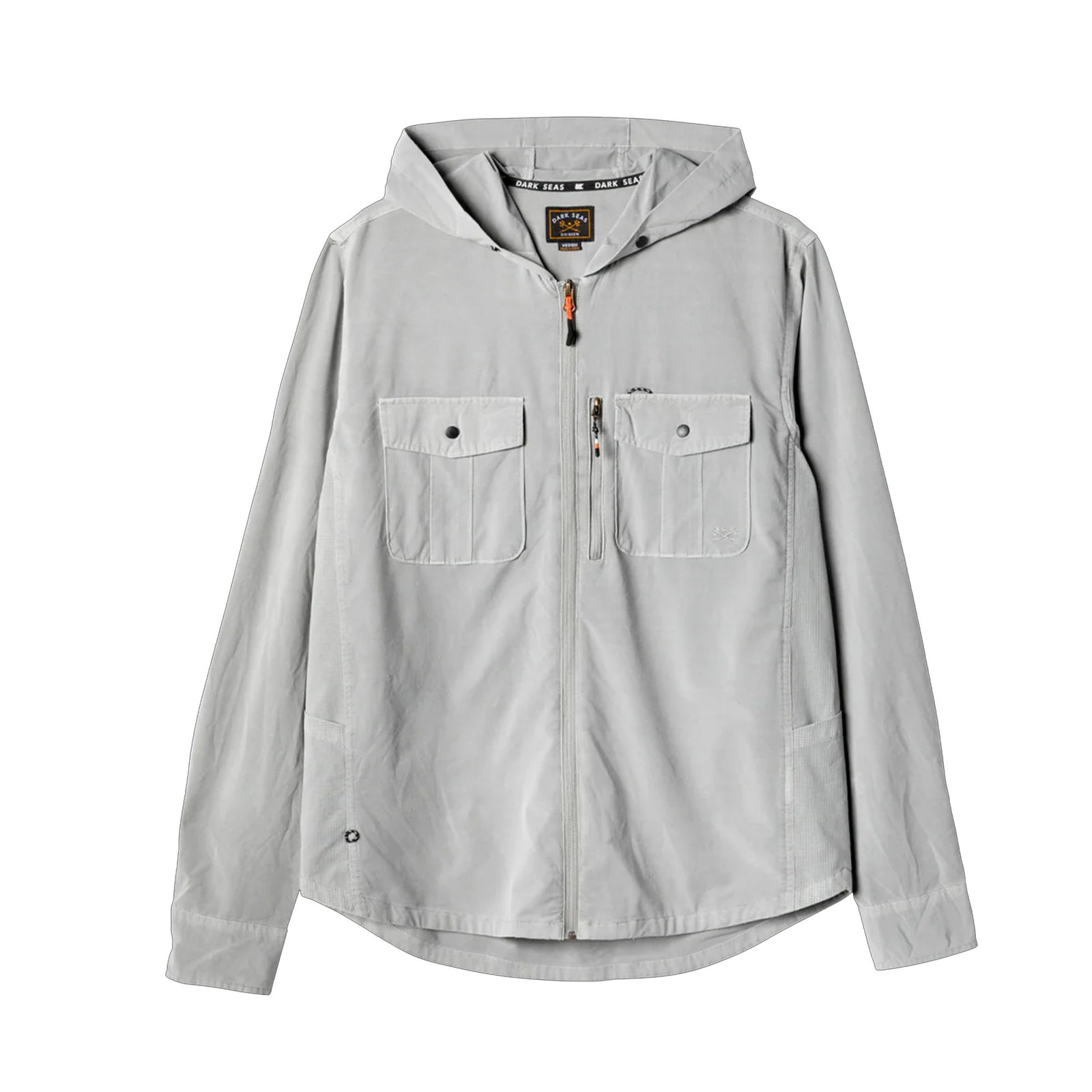 Dark Seas Albright UV Hooded Men's L/S Shirt - Grey