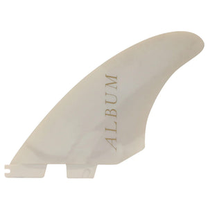 FCS II Album Laminar Twin Performance Glass Surfboard Fins - Large-XLarge/White Gold