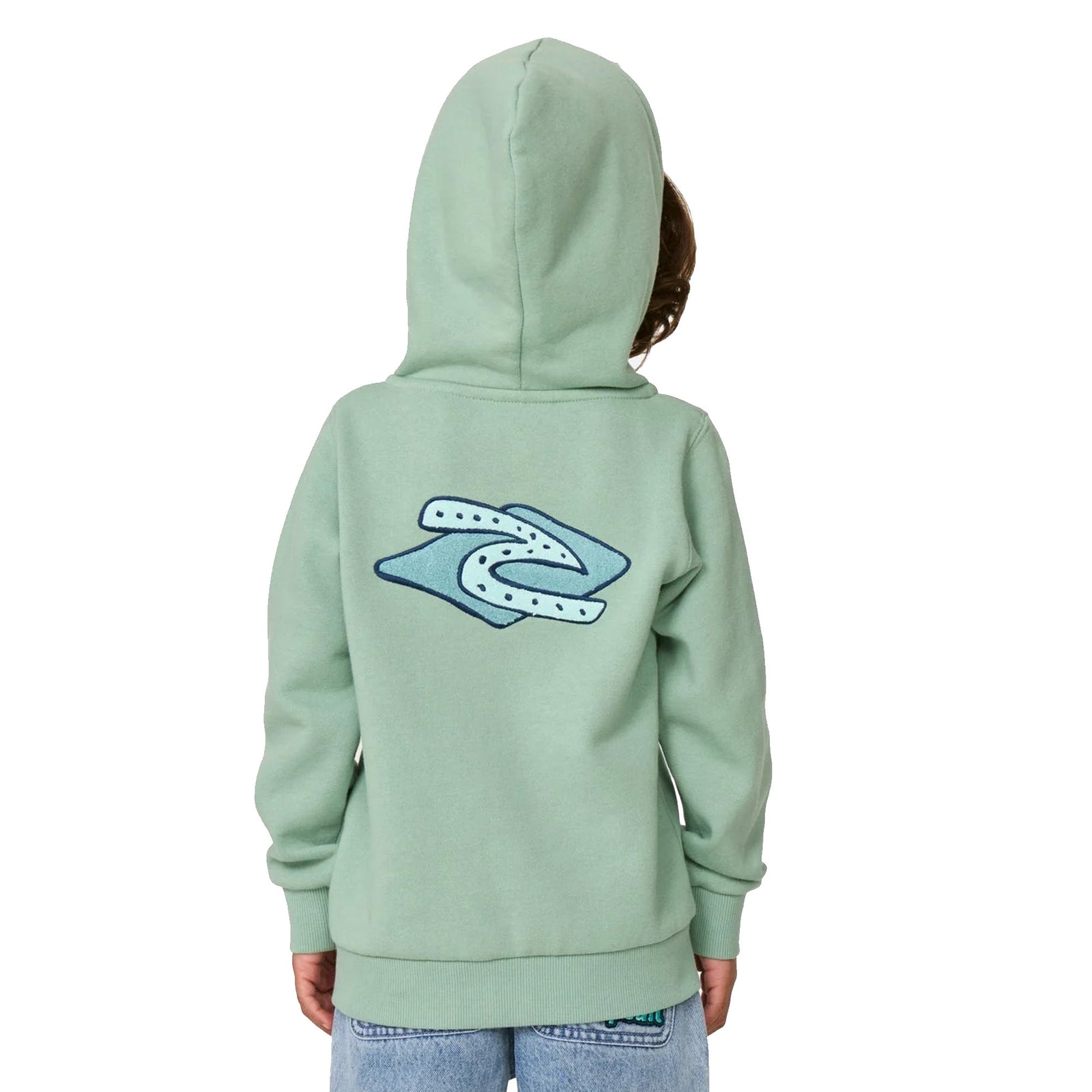Rip Curl Ocean Party Zip Through Youth Boy's Hoodie - Aloe