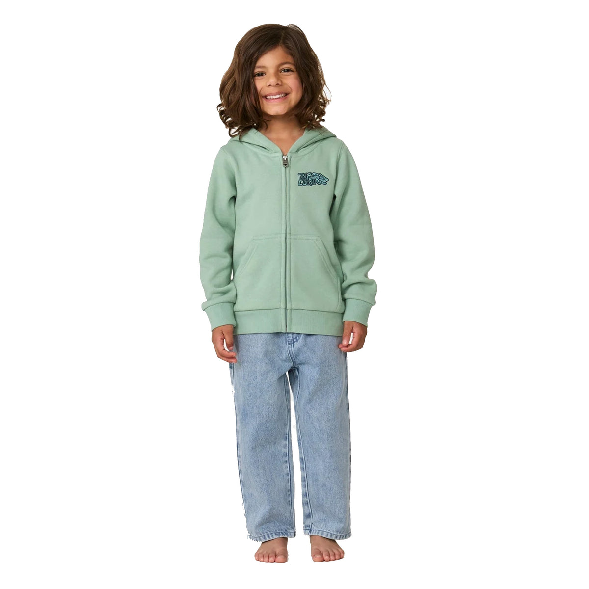 Rip Curl Ocean Party Zip Through Youth Boy's Hoodie - Aloe