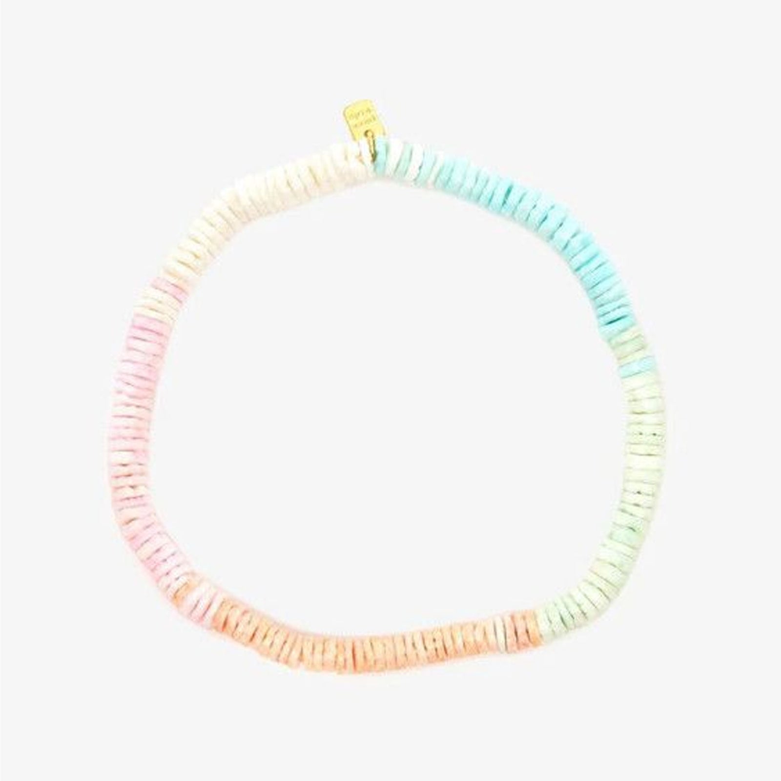 Pura Vida Pastel Puka Stretch Anklet - Gold