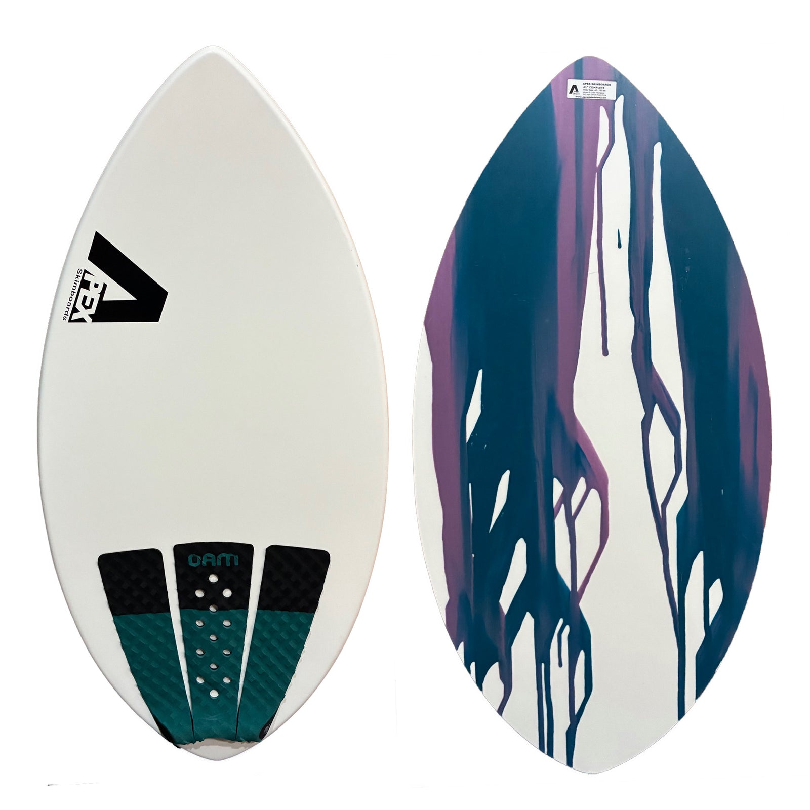 Apex Complete 41" Skimboard - White/Blue Drip
