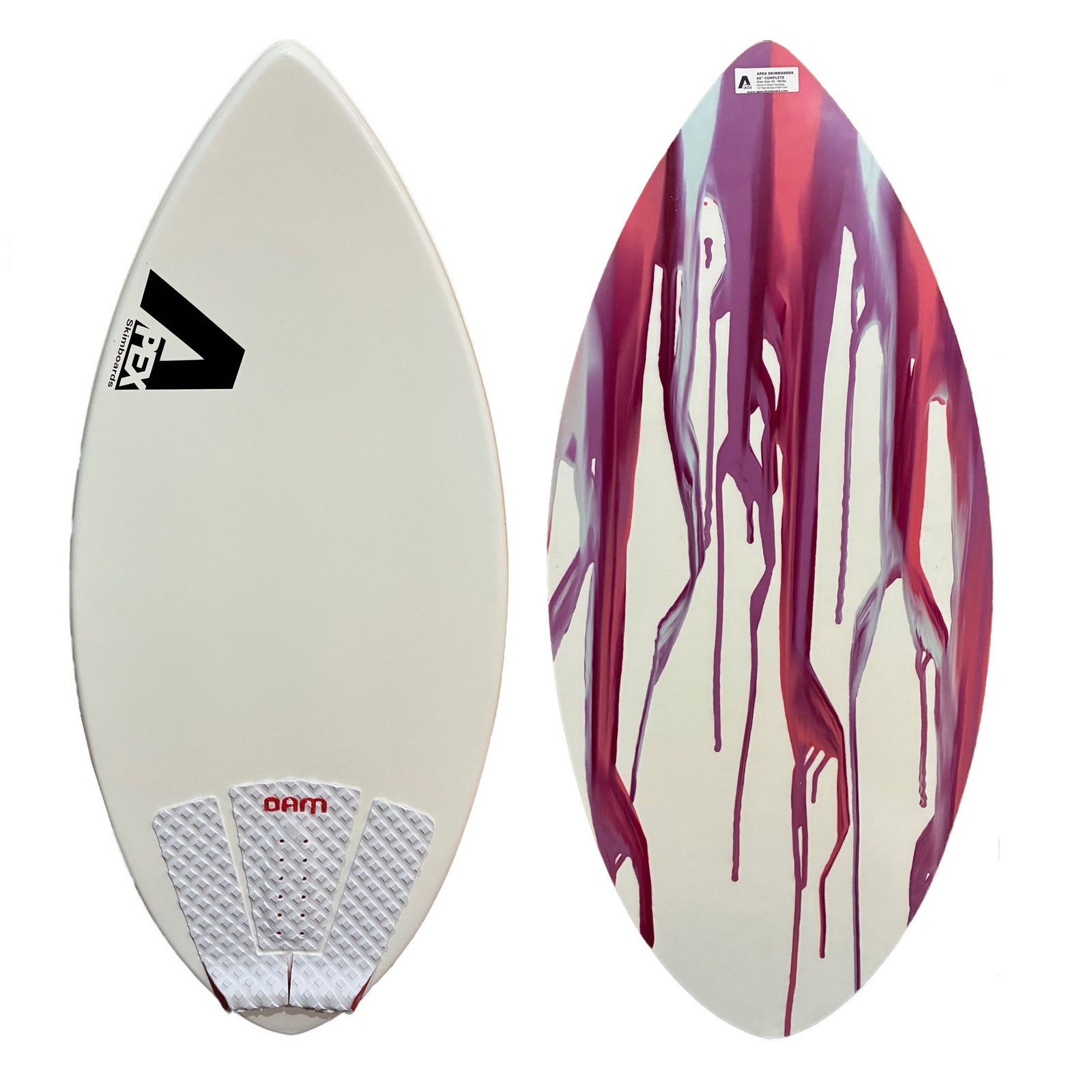Apex Complete 46" Skimboard - White/Red Berry Drip