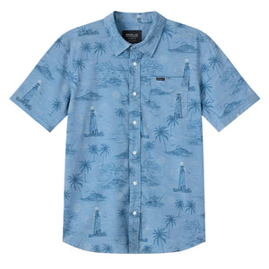 O'Neill TRVLR Upf Traverse Relaxed S/S Dress Shirt - Blue Mirage