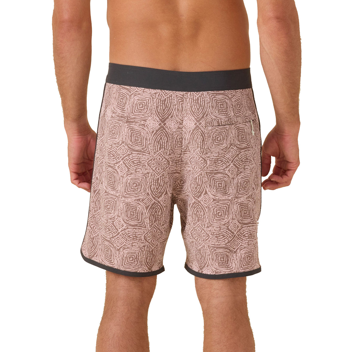 Outerknown All Time Scallop Men's Boardshorts - Deep Taupe Ripples