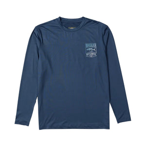 Quiksilver Waterman Gradient Tuna UPF 50 Loose-Fit Men's L/S Rashguard - Dark Denim