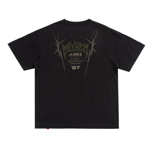 Lost Mayhem Spikes Logo Boxy Men's S/S T-Shirt - Black