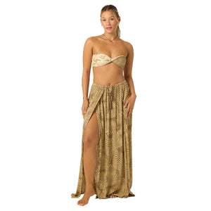 O'Neill Brooke Printed Cover-Up Women's Skirt - Dark Khaki