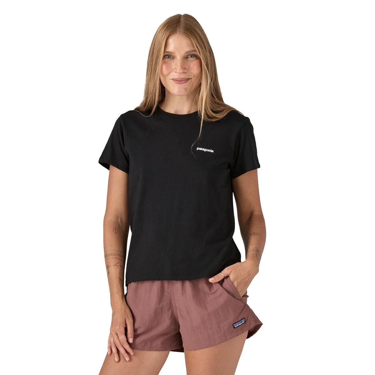 Patagonia P-6 Logo Responsibili-Tee® Women's S/S T-Shirt - Black