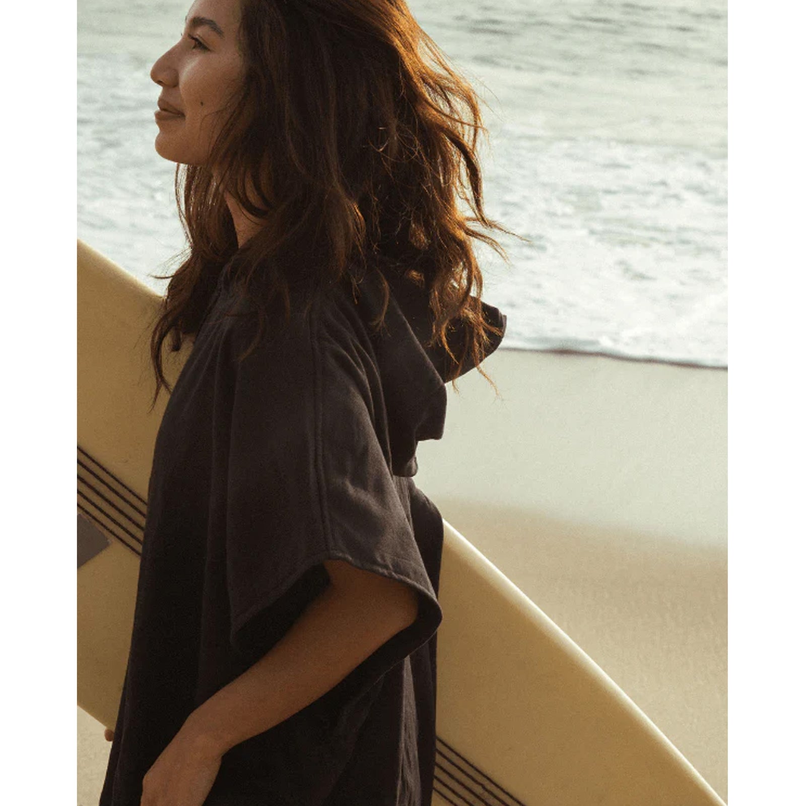 Sand Cloud Terra Hooded Poncho - Black