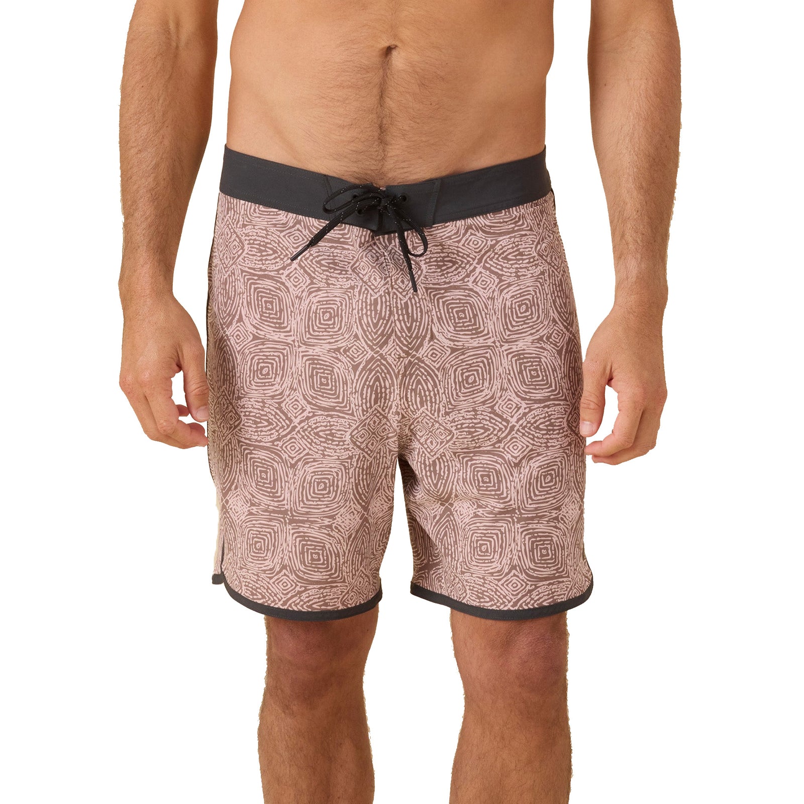 Outerknown All Time Scallop Men's Boardshorts - Deep Taupe Ripples