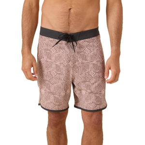 Outerknown All Time Scallop Men's Boardshorts - Deep Taupe Ripples