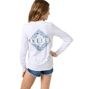 O'Neill Breezy UPF Youth Girls L/S Rash Guard - White