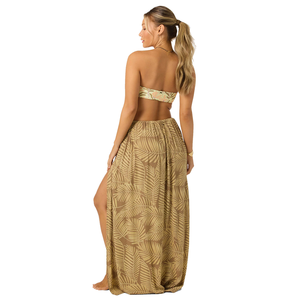 O'Neill Brooke Printed Cover-Up Women's Skirt - Dark Khaki