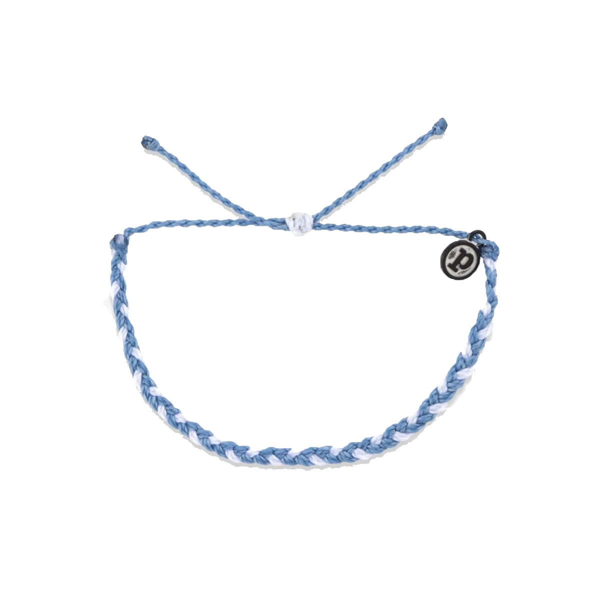 Pura Vida Multi Mini Braided Bracelet - Light Blue & White