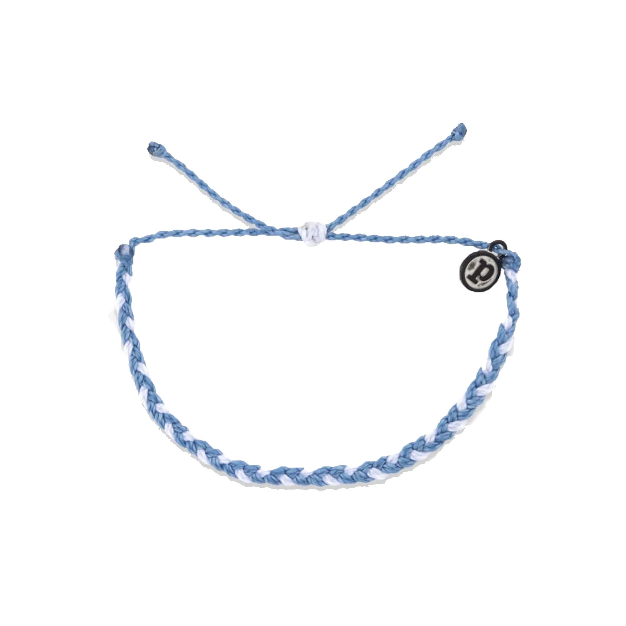 Pura Vida Multi Mini Braided Bracelet - Light Blue & White