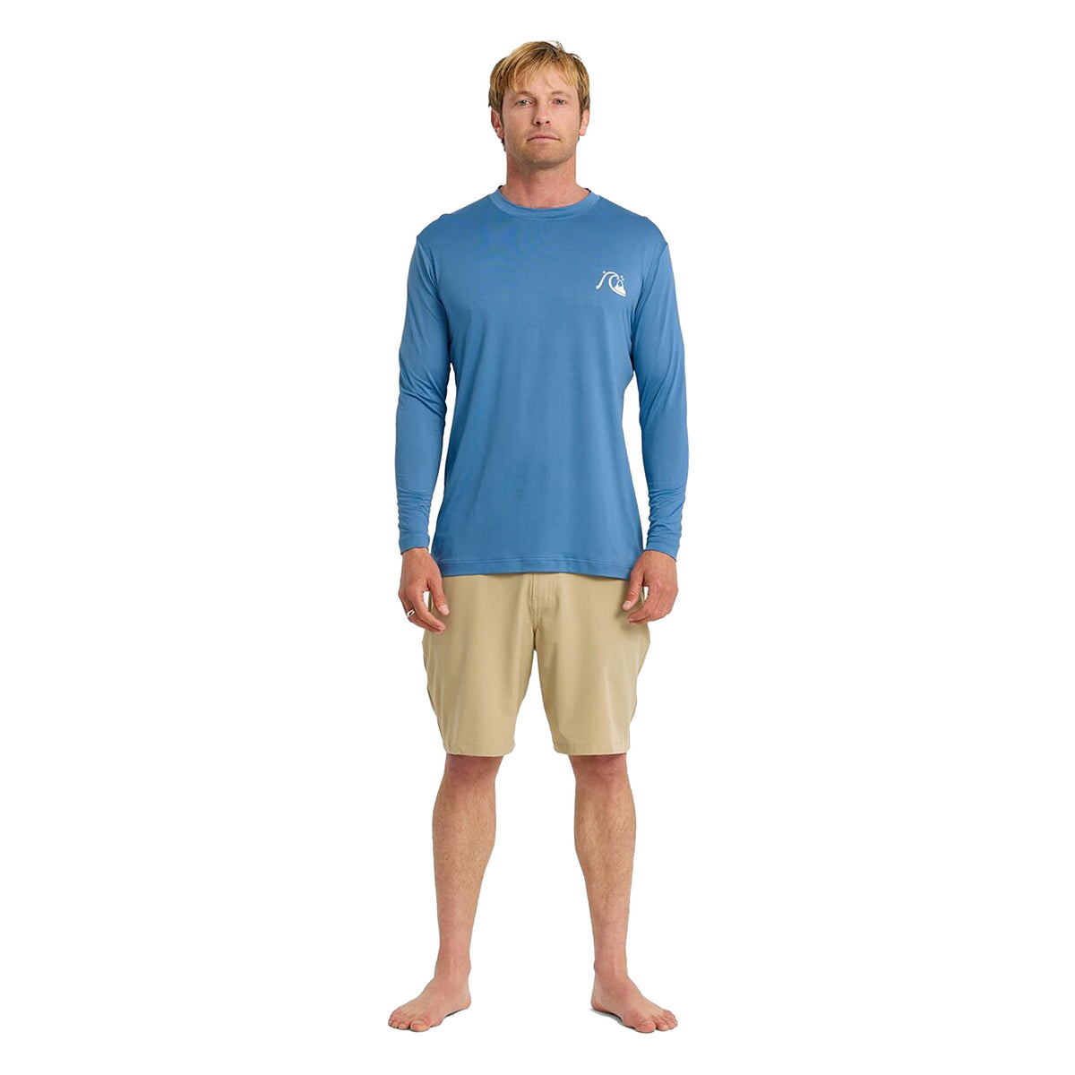 Quiksilver DNA Logo Surf Men's L/S Surf Shirt - Riviera