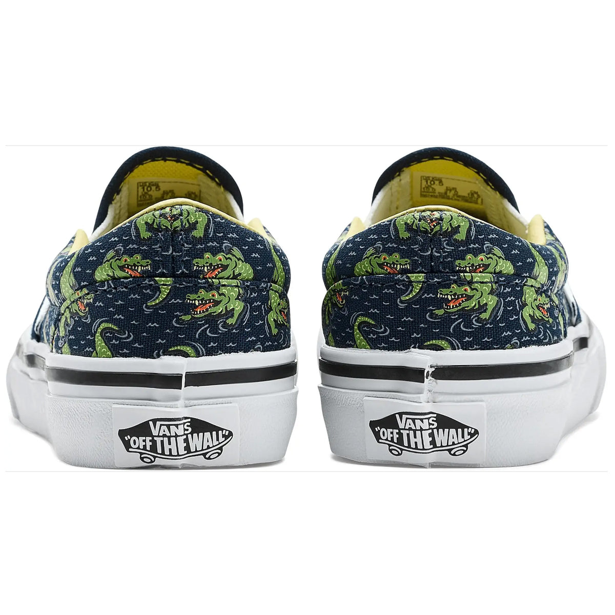 Vans Classic Slip-On Youth Kid's Shoes - Glow Croc Navy/Yellow