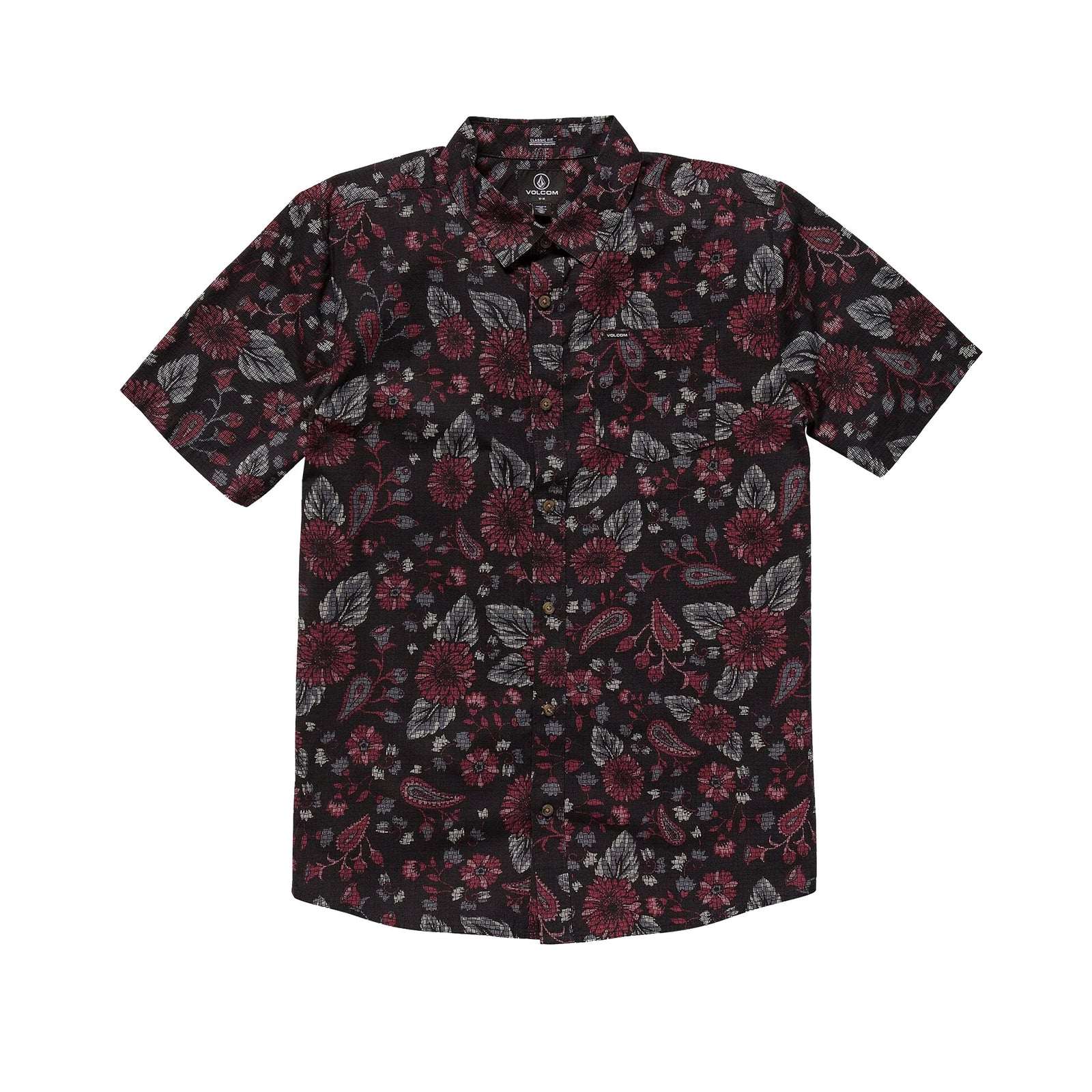 Volcom Scaler Stone Woven Men's S/S Dress Shirt - Black