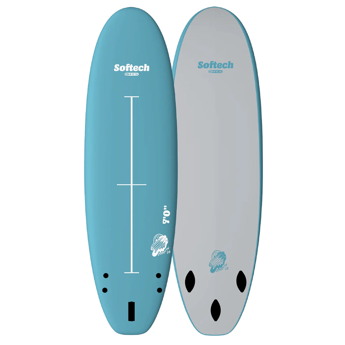 Softech Zeppelin 2.0 9'0 Soft Surfboard - Sky Blue