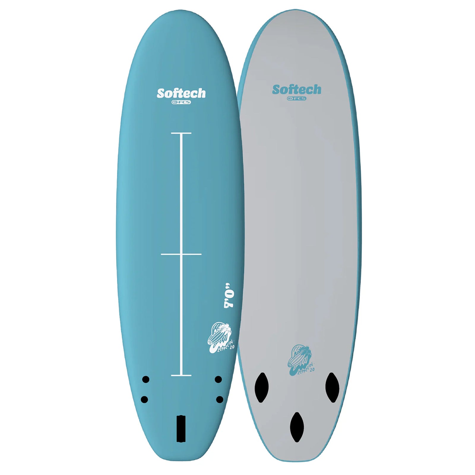 Softech Zeppelin 2.0 9'0 Soft Surfboard - Sky Blue