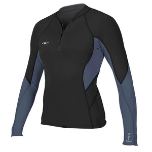 O'Neill Bahia 1.5mm Women's Front Zip Wetsuit Jacket - Black/Mist
