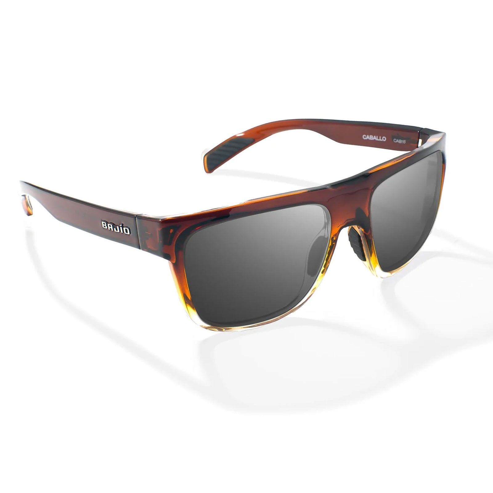 Bajio Caballo X-Large Men's Sunglasses - Whiskey Fade Gloss/Grey Polarized