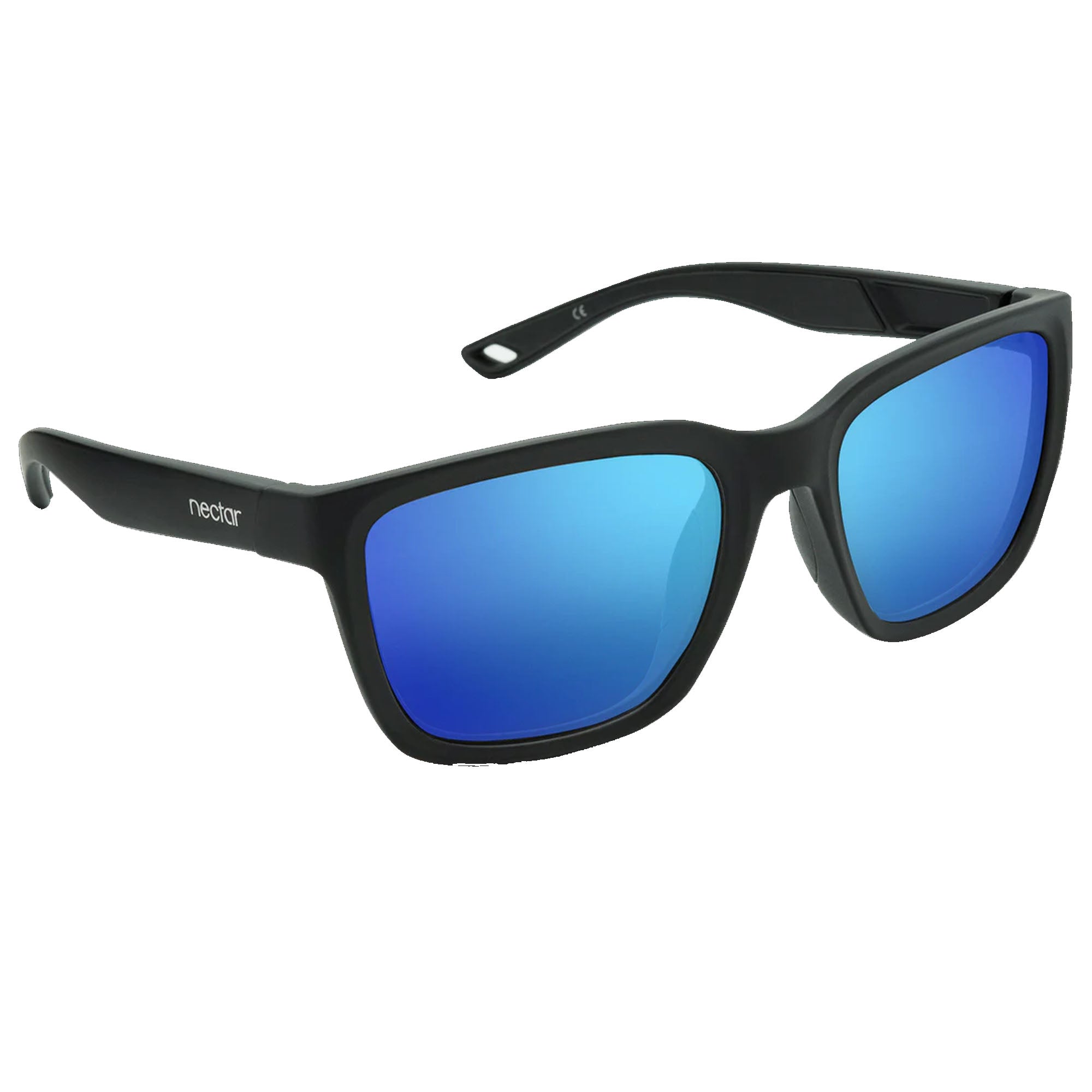 Folly - Polarized Sunglasses - Nectar Black Frame-Blue Lens