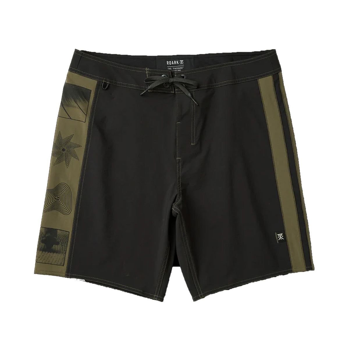 Roark Passage Panel 18.5" Men's Boardshorts - Black