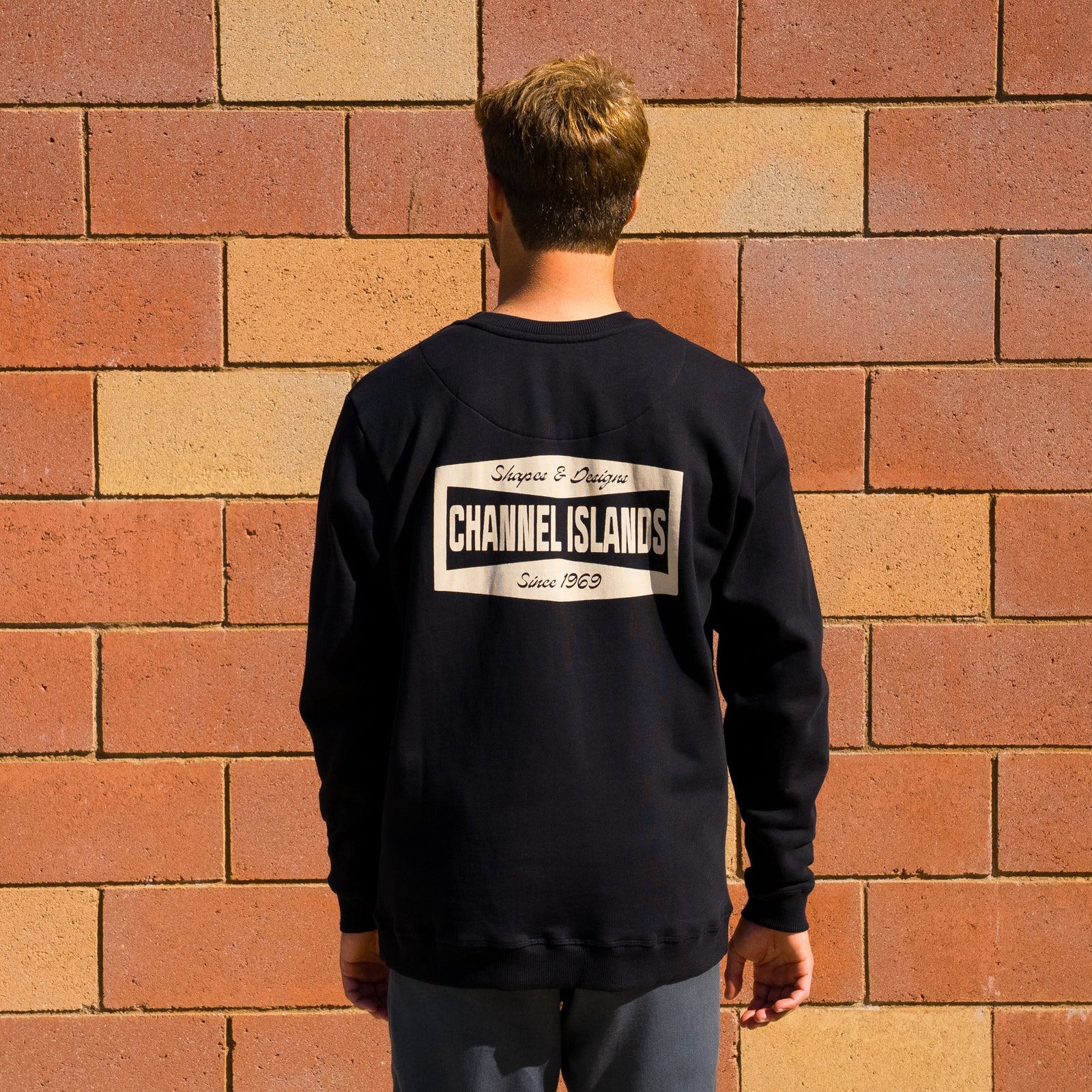 Channel Islands Shapes & Designs Crew Men's L/S Sweater - Black