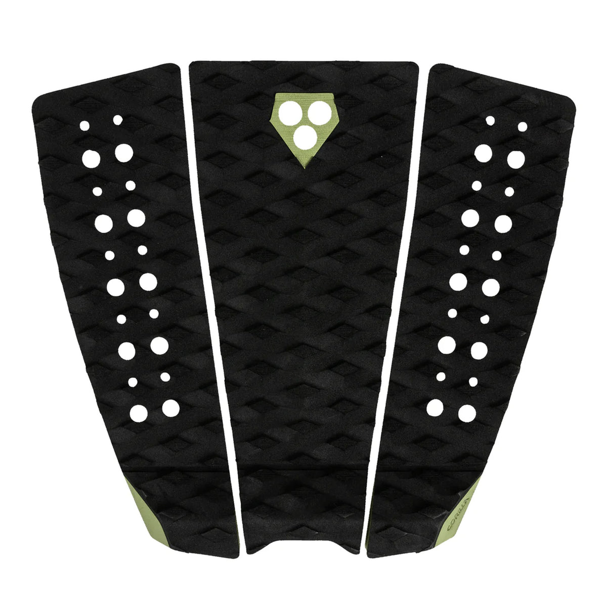 Gorilla Phat Three-Piece Surfboard Traction Pad - Black Bay Leaf