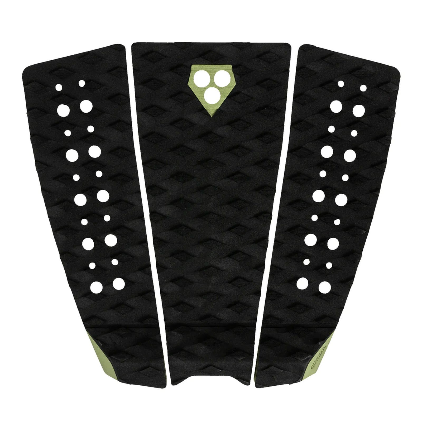 Gorilla Phat Three-Piece Surfboard Traction Pad - Black Bay Leaf