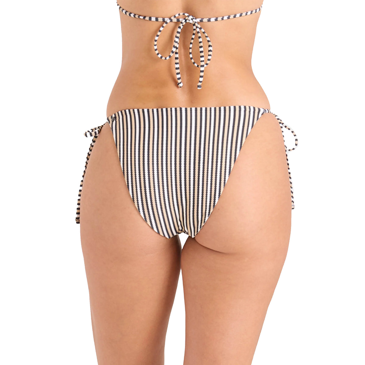 Volcom Hibiscus Diamond Tie Side Full Reversible Women's Bikini Bottoms - Black Ercu