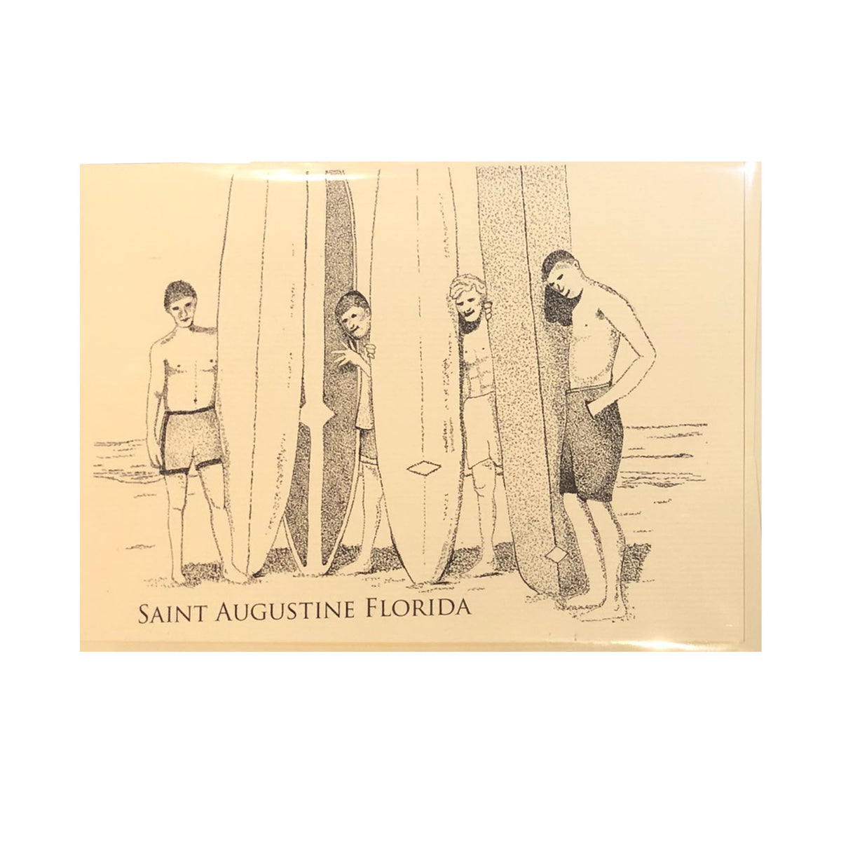 Lottie Dottie Art Beach Boys Greeting Card