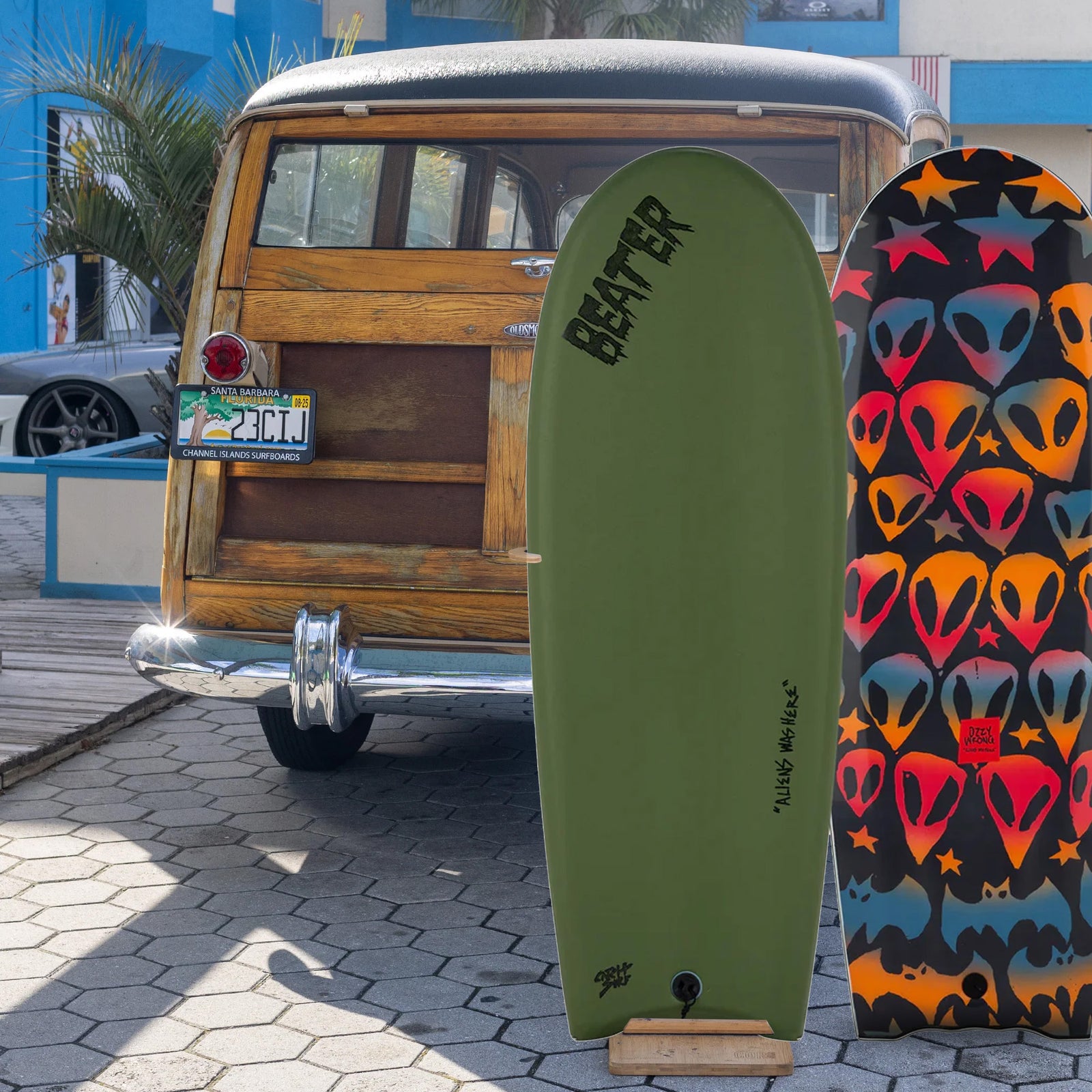 Catch Surf Beater Original 54 Ozzy Wrong Finless Soft Surfboard - Military Green