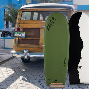 Catch Surf Beater Original 54 Finless Soft Surfboard - Military Green