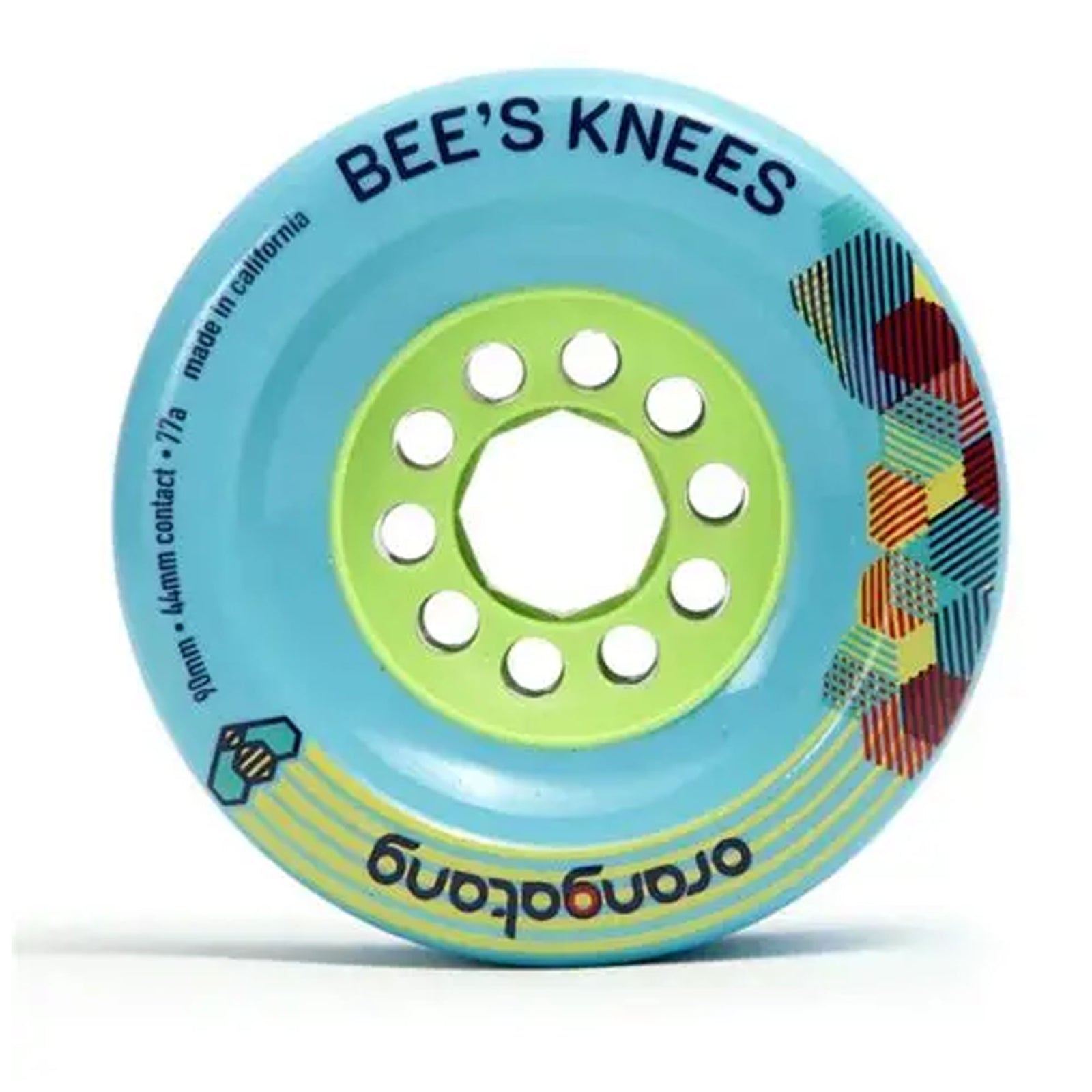 Orangatang Bee's Knees 90mm 77a Longboard Skateboard Wheels - Blue