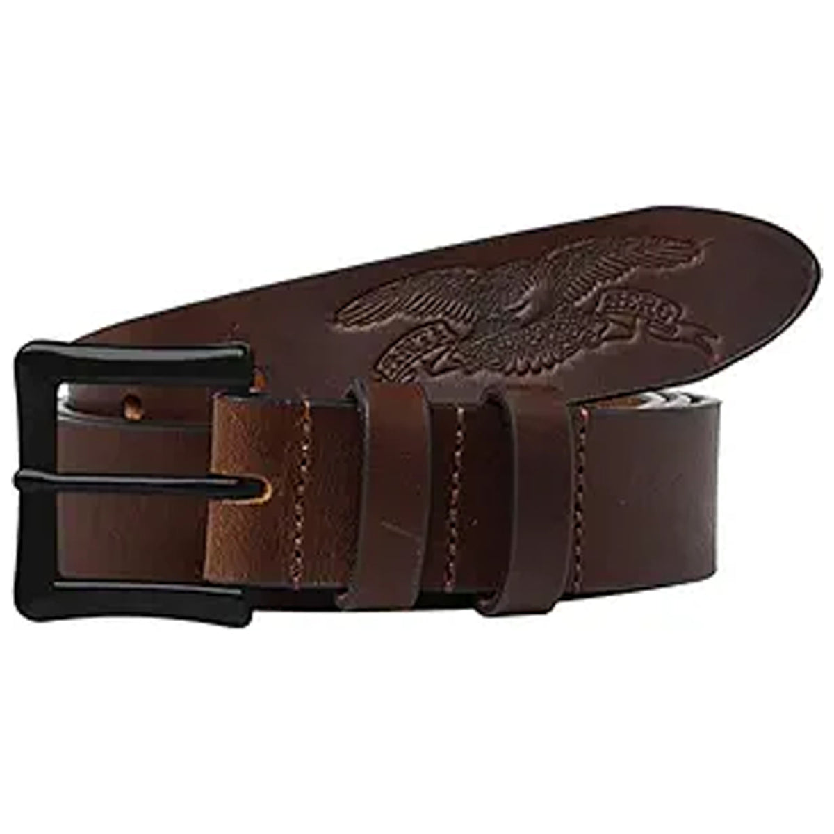 Anti-Hero Basic Eagle L/XL 47" Leather Belt - Brown