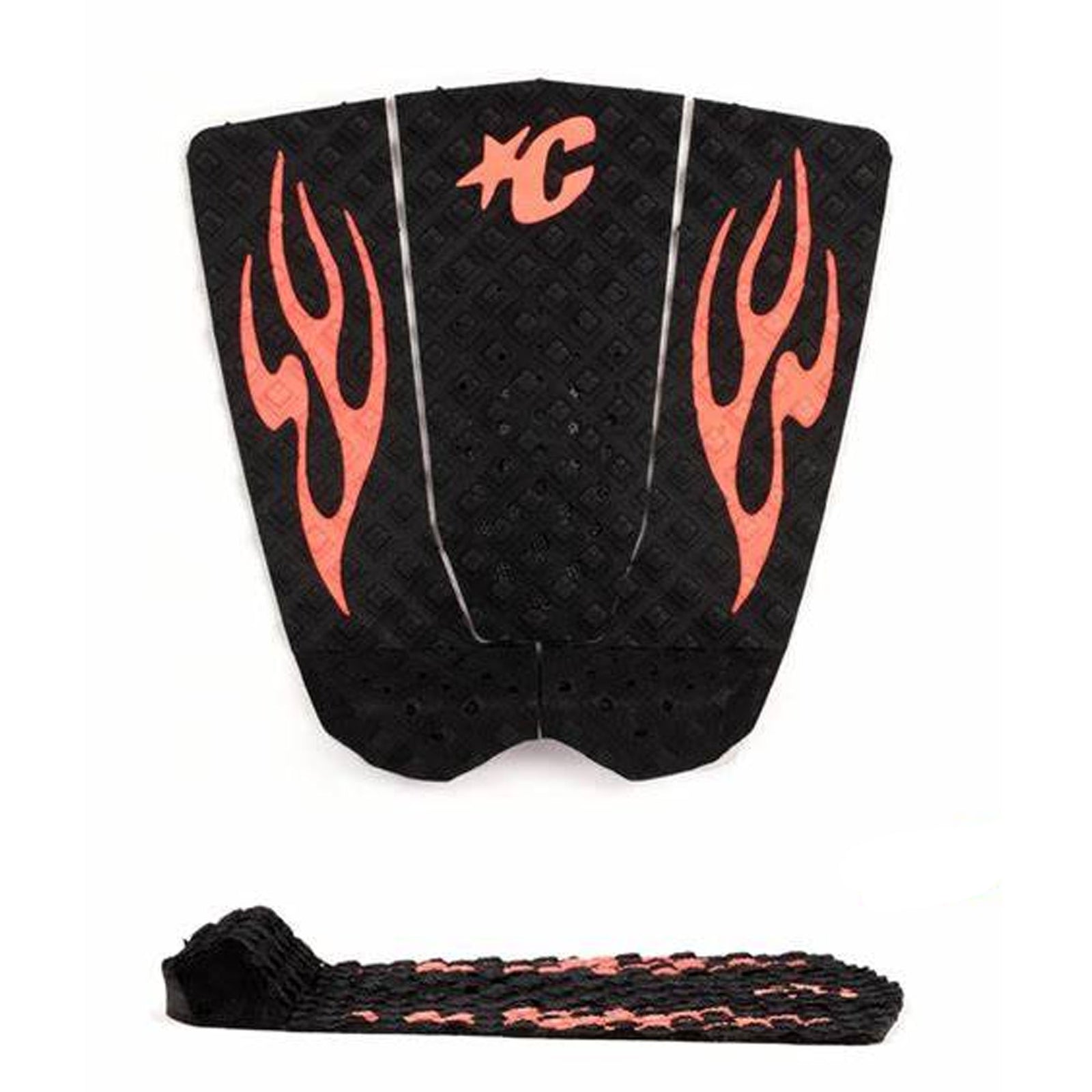 Creatures of Leisure Griffin Colapinto Lite ECOPURE Traction Pad - Black Fluro Red Flames