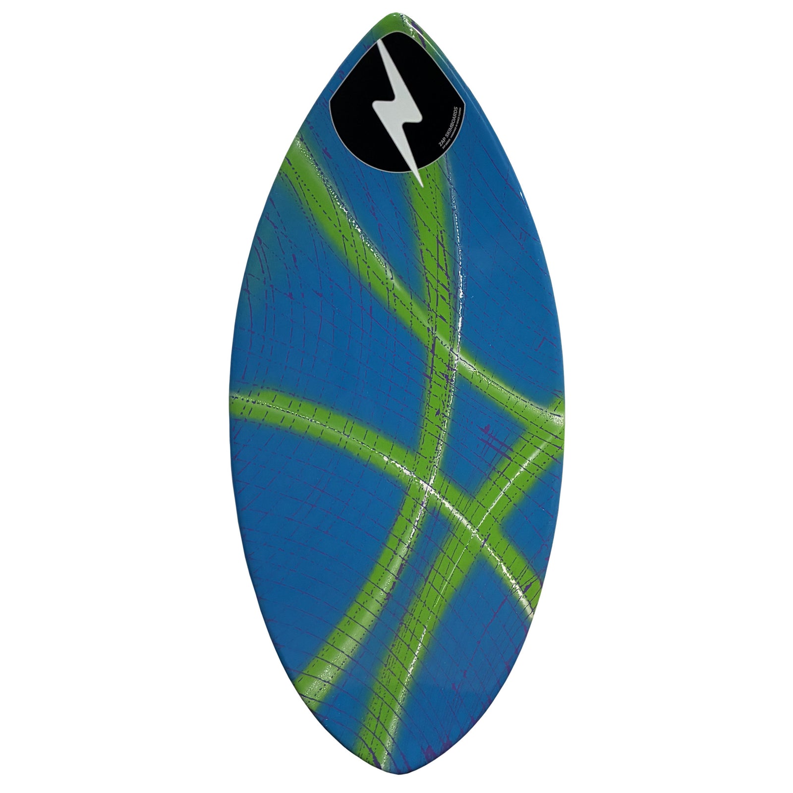 Zap Medium Wedge 45" Skimboard - Blue/Neon Green